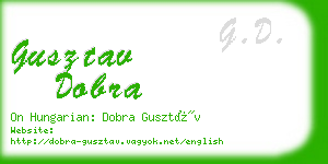 gusztav dobra business card